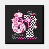 Six Seven 6 7 Leopard Checkered 67 Meme Teacher Wo マグネット (正面)