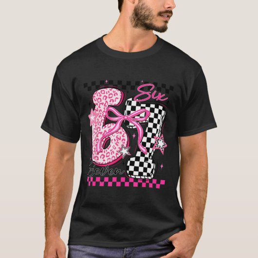 Six Seven 6 7 Leopard Checkered 67 Meme Teacher Wo Tシャツ (正面)