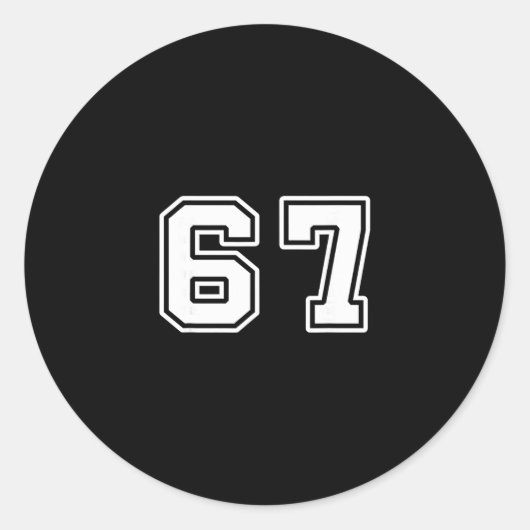 Six Seven 6 7 Meme 67  ラウンドシール (正面)