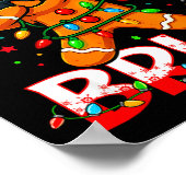 Six Seven 6 7 Meme Dabbing Gingerbread Man Christm ポスター (角)