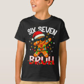 Six Seven 6 7 Meme Dabbing Gingerbread Man Christm Tシャツ (正面)