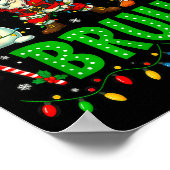 Six Seven 6 7 Meme Dabbing Santa Gingerbread Chris ポスター (角)