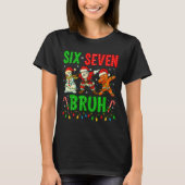 Six Seven 6 7 Meme Dabbing Santa Gingerbread Chris Tシャツ (正面)