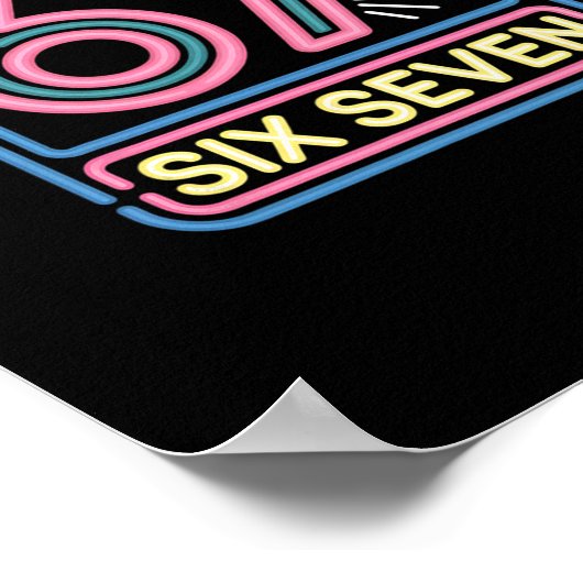 Six Seven 6 7 Meme Funny  ポスター (角)