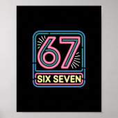 Six Seven 6 7 Meme Funny  ポスター (正面)