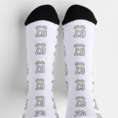 Six Seven 6 7 Meme Funny Hands Socks ソックス (上部)
