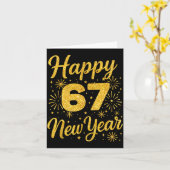 Six Seven 6 7 Meme Funny Happy New Year 67 2026  カード (黄色い花)