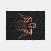 Six Seven 6 7 Meme Funny Skeleton Hands Sign Let's フリースブランケット (正面(横))