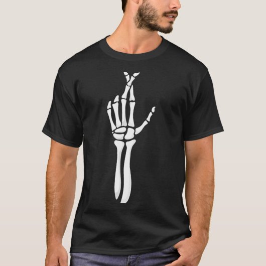 Six Seven 6 7 Meme Funny Skeleton Hands Sign Let's Tシャツ (正面)