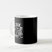 Six Seven 6 7 Meme Funny Witch Skeleton Hands Hall コーヒーマグカップ (正面左)