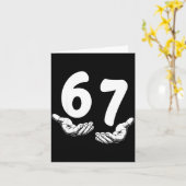 Six Seven 6 7 Meme Hands Funny Kids Teen Boys  カード (黄色い花)