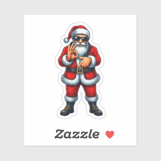  Six Seven 6 7 Meme Santa Christmas  シール (シート)