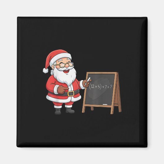 Six Seven 6 7 Meme Santa Christmas Xmas Teacher Nu マグネット (正面)