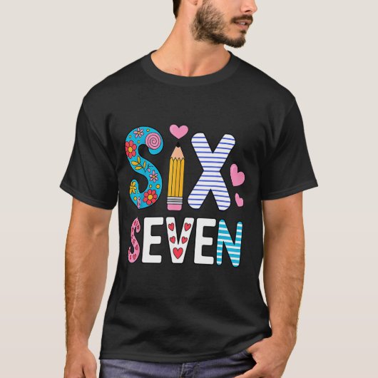 Six Seven 6 7 Meme Teacher  Tシャツ (正面)