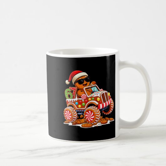 Six Seven 6 7 Monster Truck Gingerbread Man Christ コーヒーマグカップ (右)