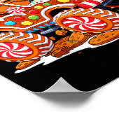 Six Seven 6 7 Monster Truck Gingerbread Man Christ ポスター (角)