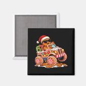 Six Seven 6 7 Monster Truck Gingerbread Man Christ マグネット (正面/裏面)
