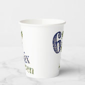 Six Seven 6 7 Trend Blue & Green Modern 紙コップ (左)