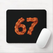Six Seven Bacon Cool Meme 67 Funny Number  マウスパッド (マウス)