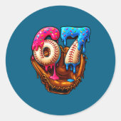 Six Seven Baseball Candy Drip 6-7 Meme  ラウンドシール (正面)