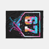 Six Seven Baseball Ice Cream Drip Cool 67 Gen Alph フリースブランケット (正面(横))