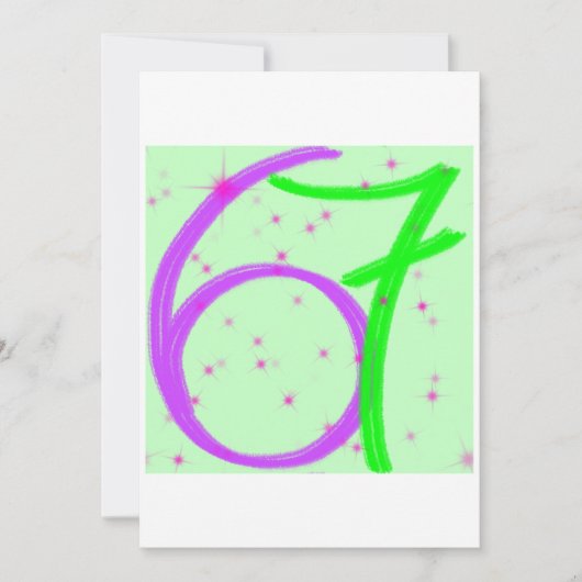 Six seven birthday invitation 招待状 (正面)