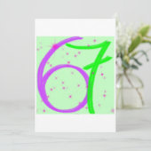 Six seven birthday invitation 招待状 (スタンド正面)