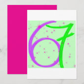 Six seven birthday invitation 招待状 (正面/裏面)