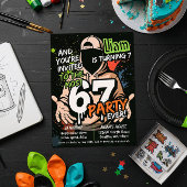 Six Seven Birthday Invitation, 7th Birthday 招待状