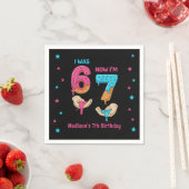 Six Seven Birthday Napkins スタンダードカクテルナプキン (インサイチュ)