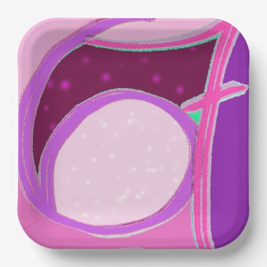 Six seven birthday plates ペーパープレート (正面)