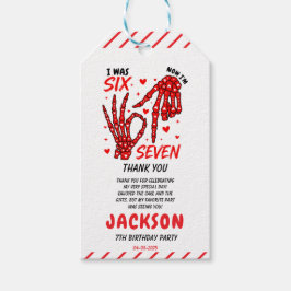Six Seven Birthday Skeleton Hands Party ギフトタグ
