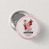 Six Seven Birthday Skeleton Hands Party 缶バッジ (正面&裏面)