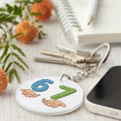 Six Seven Blue Green Brain Rot キーホルダー (正面右)