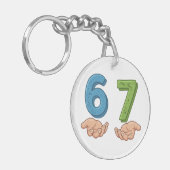 Six Seven Blue Green Brain Rot キーホルダー (正面左)