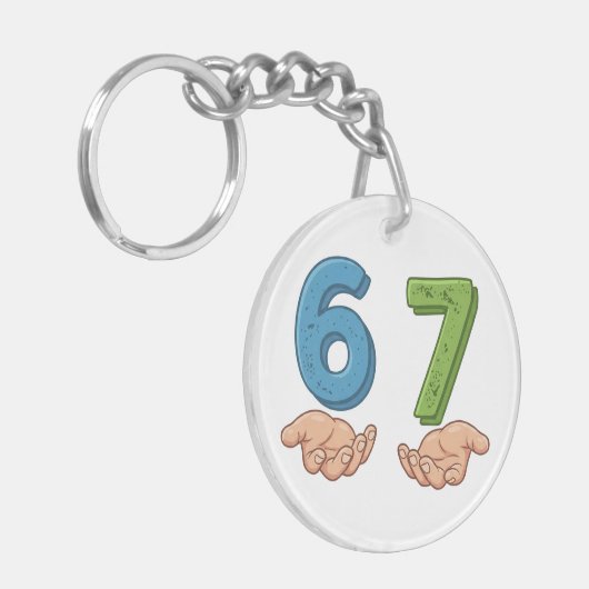 Six Seven Blue Green Brain Rot キーホルダー (正面左)