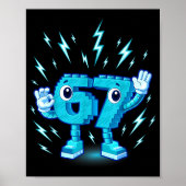 Six seven brainrot 6-7 design  ポスター (正面)