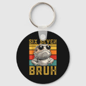 Six Seven Bruh 67 6 7 Meme Funny Sungles Bearded D キーホルダー (正面)