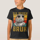 Six Seven Bruh 67 6 7 Meme Funny Sungles Bearded D Tシャツ (正面)