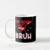 Six Seven Bruh 67 Meme 6 7 Valentines Day Heart Da コーヒーマグカップ (左)