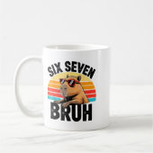 Six Seven Bruh 67 Meme Capybara  コーヒーマグカップ (左)