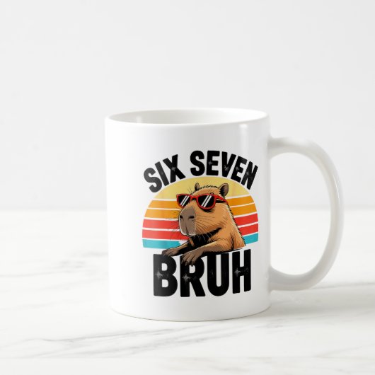 Six Seven Bruh 67 Meme Capybara  コーヒーマグカップ (右)