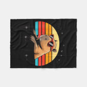 Six Seven Bruh 67 Meme Capybara  フリースブランケット (正面(横))