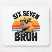Six Seven Bruh 67 Meme Capybara マウスパッド (正面)