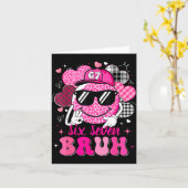 Six Seven Bruh 67 Meme Smile Face Valentines Boys  カード (黄色い花)