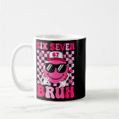 Six Seven Bruh 67 Meme Smile Face Valentines Boys  コーヒーマグカップ (左)