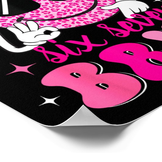 Six Seven Bruh 67 Meme Smile Face Valentines Boys  ポスター (角)