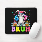 Six Seven Bruh 6 7 Meme Happy Easter Day Funny Bun マウスパッド (マウス)