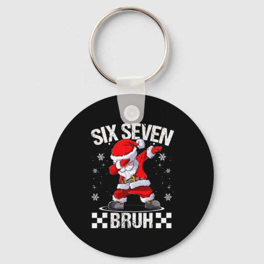 Six Seven Bruh 6-7 Meme Xmas Matching Pjs Christma キーホルダー (正面)
