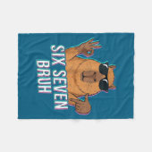 Six Seven Bruh Capybara 67 Boys Teens Kids Animals フリースブランケット (正面(横))